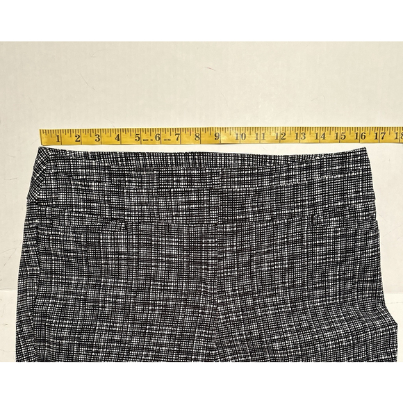 LOFT Julie Skinny Dress Pants Womens 8 Plaid Black & White Mid-Rise 4-Pocket - Picture 12 of 16